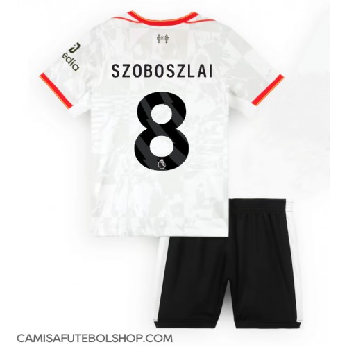 Camisa de time de futebol Liverpool Dominik Szoboszlai #8 Replicas 3º Equipamento Infantil 2024-25 Manga Curta (+ Calças curtas)